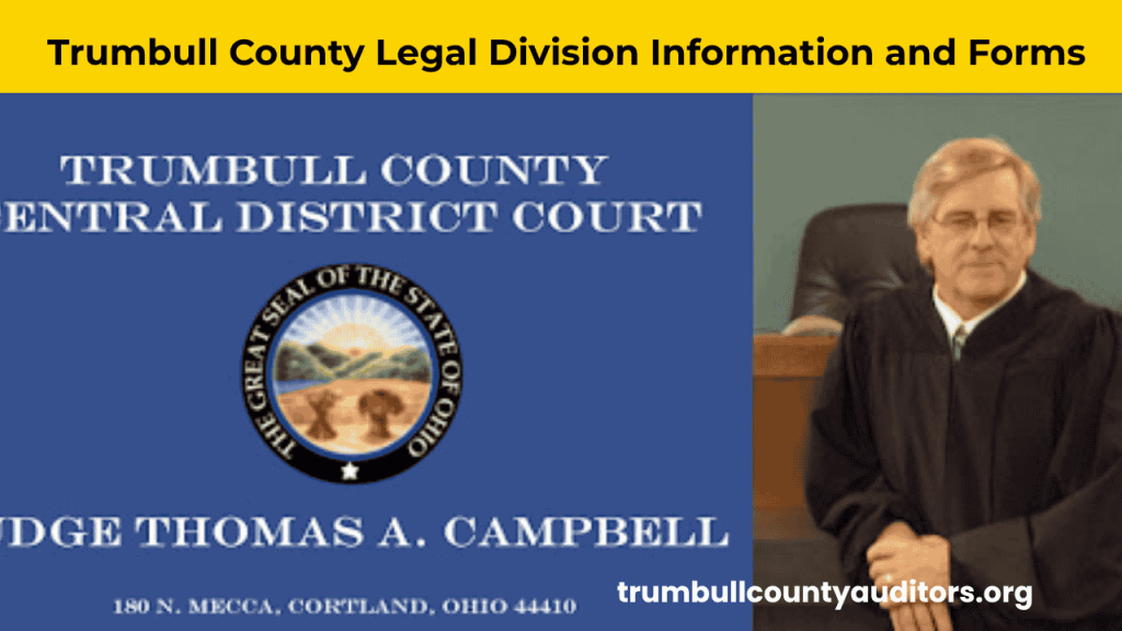 Trumbull County Legal Division Information and Forms showing official documents, court resources, and filing instructions.