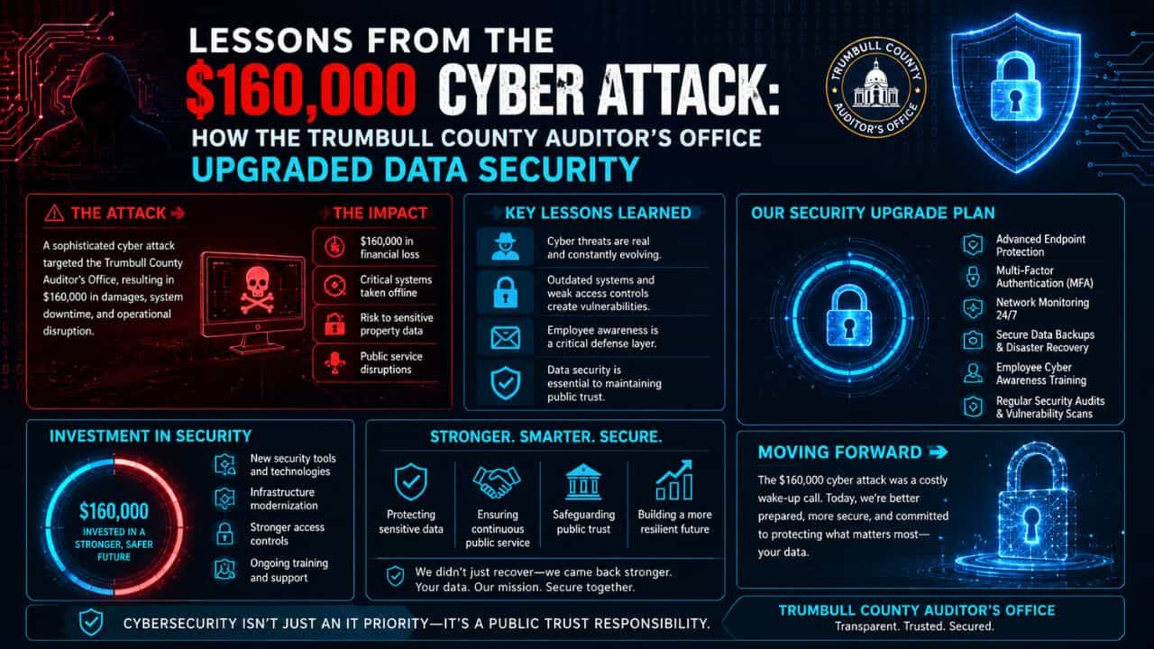 Lessons from the $160,000 Cyber Attack: How the Trumbull County Auditor’s Office Upgraded Data Security